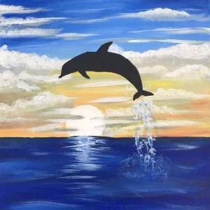 Dolphin at Sunset - Crush Golf + Grill - 8-26-26