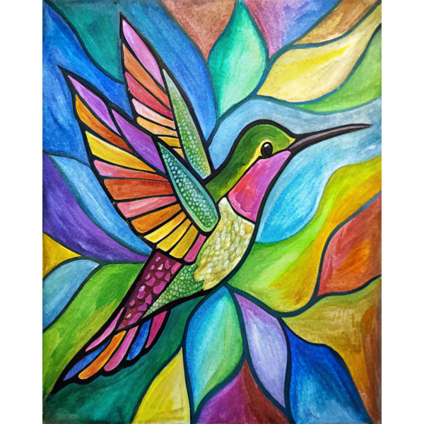 Stained Glass Hummingbird - Canyon Breeze at Red Mountain - 2-27-25